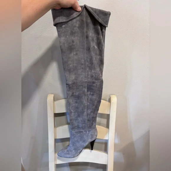 IRO Groove Boots Elegant Gray Over-the-Knee Boots size 39 - Picture 7 of 13